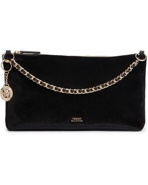 Tommy Hilfiger Velvet Wallet On Chain - Black