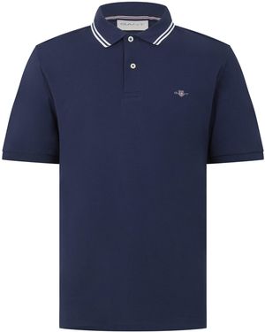 GANT Tipping Ss Pique Polo L - Blue
