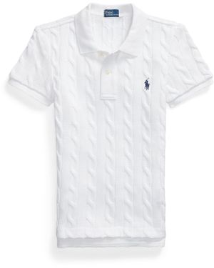 Polo Ralph Lauren Short Sleeved Cable Knit Jumper - Grey