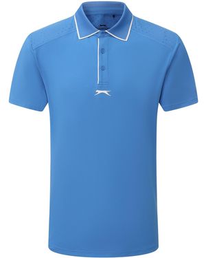 Slazenger 1881 Tennis Short Sleeve Performance Polo Shirt - Blue