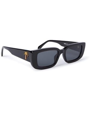 Palm Angels Accessories Yosemite Rectangle Sunglasses - Blue