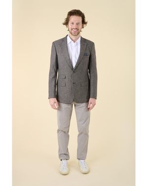 Harvey and Jones Tailored Fit Blazer - Natural