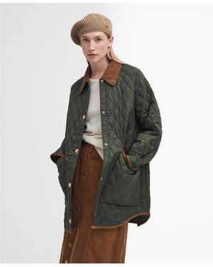 Barbour Liddesdale 30Th Anniversary Diamond Quilted Oversized Quilted Jacket - Green