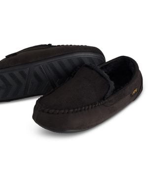 Farah Fawsley Moccasin Slippers - Black