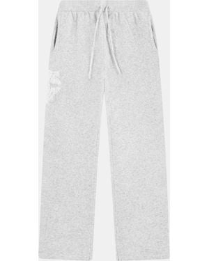 The Couture Club Fluffy Knit Joggers - White