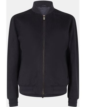 Pal Zileri Structured Bomber Jacket - Blue
