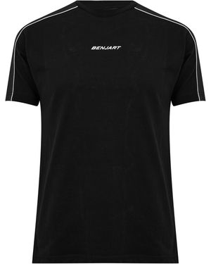 Benjart Nylon Panel T-Shirt - Black