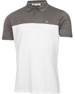 Calvin Klein Colour Block Polo Shirt - White