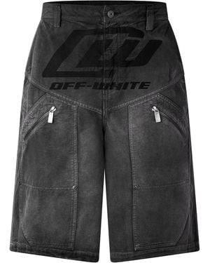 Off-White c/o Virgil Abloh Denim Shorts - Black
