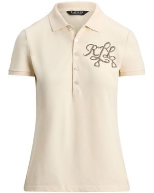 Ralph Lauren Short Sleeve Polo Shirt - Natural
