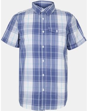 Bench Short-Sleeve Patterned Shirt - Blue