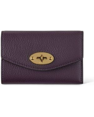 Mulberry Darley Folded Multi-Card Wallet Deep Aubergine - Purple