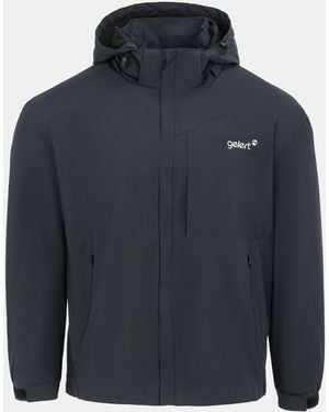 Gelert Hooded Water Resistant Windproof Waterproof Jacket - Blue