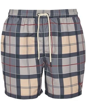 Barbour Tartan Swim Shorts - Blue