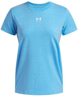Under Armour Rival Core Short-Sleeve Oversized T-Shirt - Blue