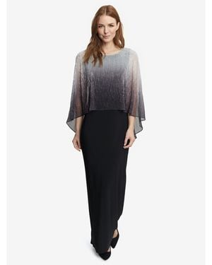 Gina Bacconi Avigail Long Ombre Popover Dress - Black
