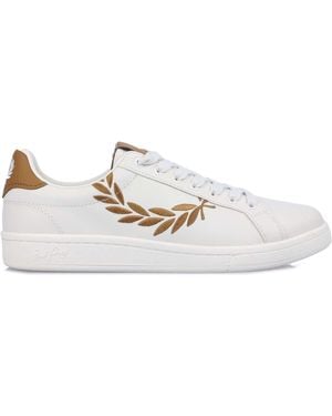 Fred Perry B721 Leather Trainers - White