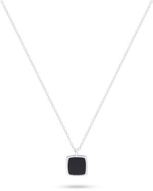 Common Lines Onyx Pendant Necklace - Metallic