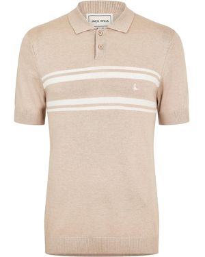 Jack Wills Short Sleeve Polo Shirt - Natural