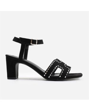 Where's That From Elspeth Low Block Heel With Cut Out Detailing And - Black