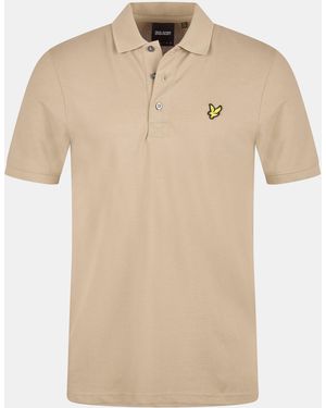 Lyle & Scott Basic Short Sleeve Polo Shirt - Natural