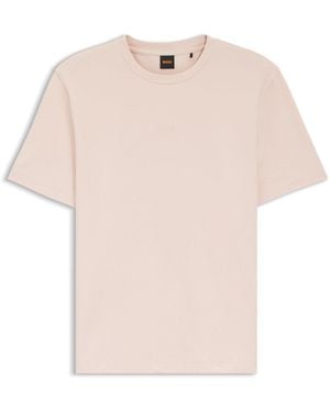 BOSS Oversized Tchup T-Shirt With Logo Detail - Pink