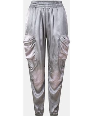 DIESEL Structured Straight Leg Trousers - Grey