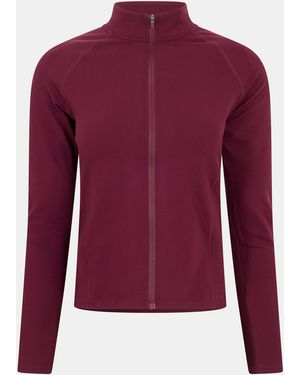 Gym King Gymki Long Sleeve Zip Slim Fit Performance Tracksuit Top - Purple