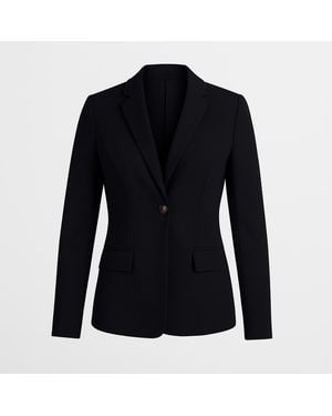 I Saw It First Crepe Button Long Sleeve Blazer - Black