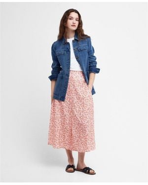Barbour Sandgate Floral Midi Skirt - Blue