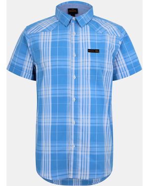 Bench Short-Sleeve Patterned Shirt - Blue