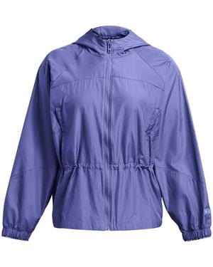 Under Armour Rush Woven Full Zip Performance Training Jacket - Blue