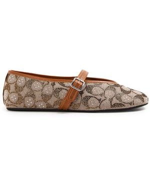 COACH Sculpted C Soft Mary Jane - Brown