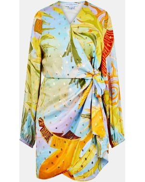 Never Fully Dressed Sky Vienna Wrap Dress - Yellow