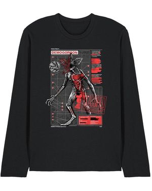 Stranger Things Demogorgon Monster Long Sleeve T - Black