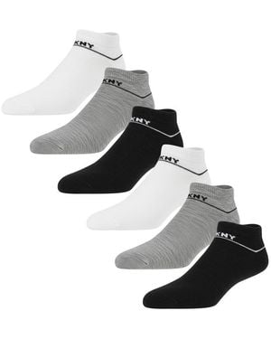 DKNY 6 Pack Trainer Liners Jefferson - Black