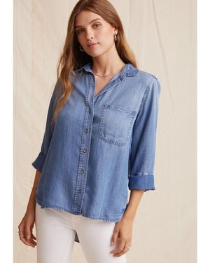 Bella Dahl Long-Sleeve Plain Shirt - Blue