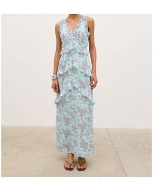 Pretty Lavish Aurelia Ruffle Maxi Dress - Blue