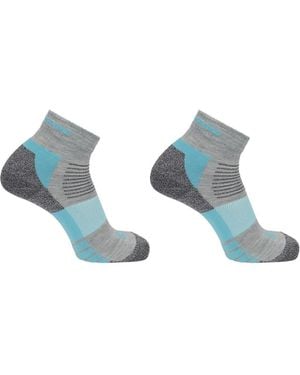 Salomon Merino Quarter 2 Pack Walking Sock - Blue