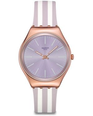 Swatch Skin Irony Quartz Analogue Watch - Purple