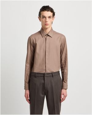Emporio Armani Long Sleeve Patterned Shirt - Multicolour