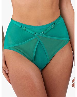 Playful Promises Eddie Crossover High Waist Brief - Green