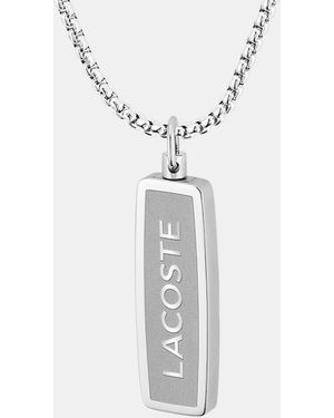 Lacoste District Reversible Pendant Necklace - White