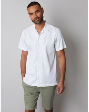 Threadbare Tb Birger Short-Sleeve Patterned Shirt - White