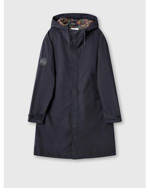 Pretty Green Feltham Military-Inspired Hooded Parka - Blue
