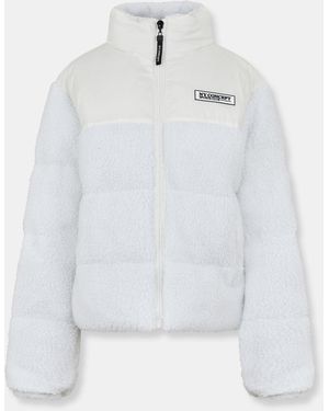 NY Concept Adults Chase Sherpa Puffer Jacket - White