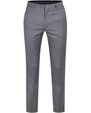 Ted Baker Indus Check Slim Fit Suit Trousers - Grey