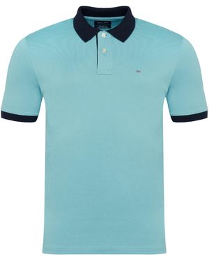 Eden Park Short-Sleeved Polo Shirt - Blue