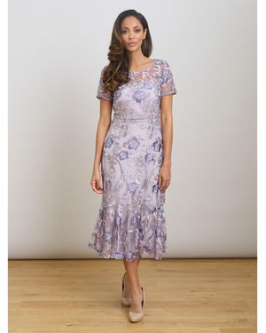 Gina Bacconi Mildred Lace Midi Dress - Multicolour