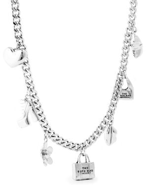 Marc Jacobs Icon Chrome Chain Necklace - Metallic